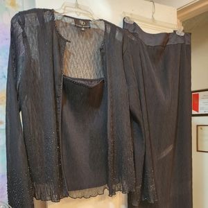 Black Ladies Maxi Skirt Suit